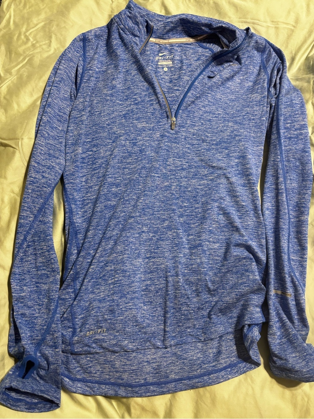 Nike Blue Heather Dri-FIT Quarter-Zip Pullover